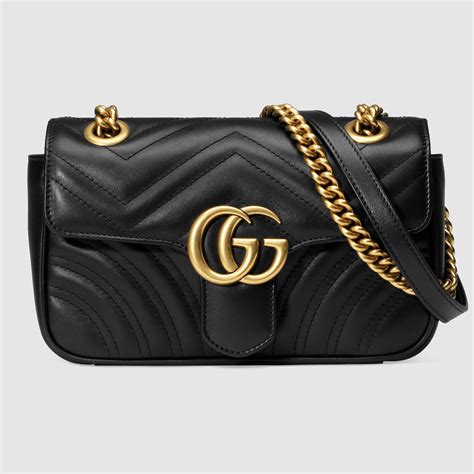 gucci gg mini marmont black bag|gucci marmont mini bag price.